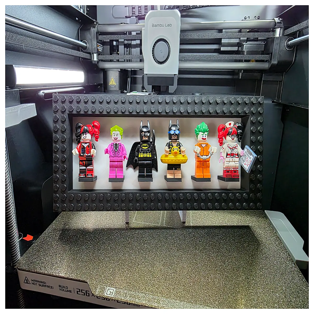 custom mini figure photo frame case collectible building block character storage box for minifigures and toy photography