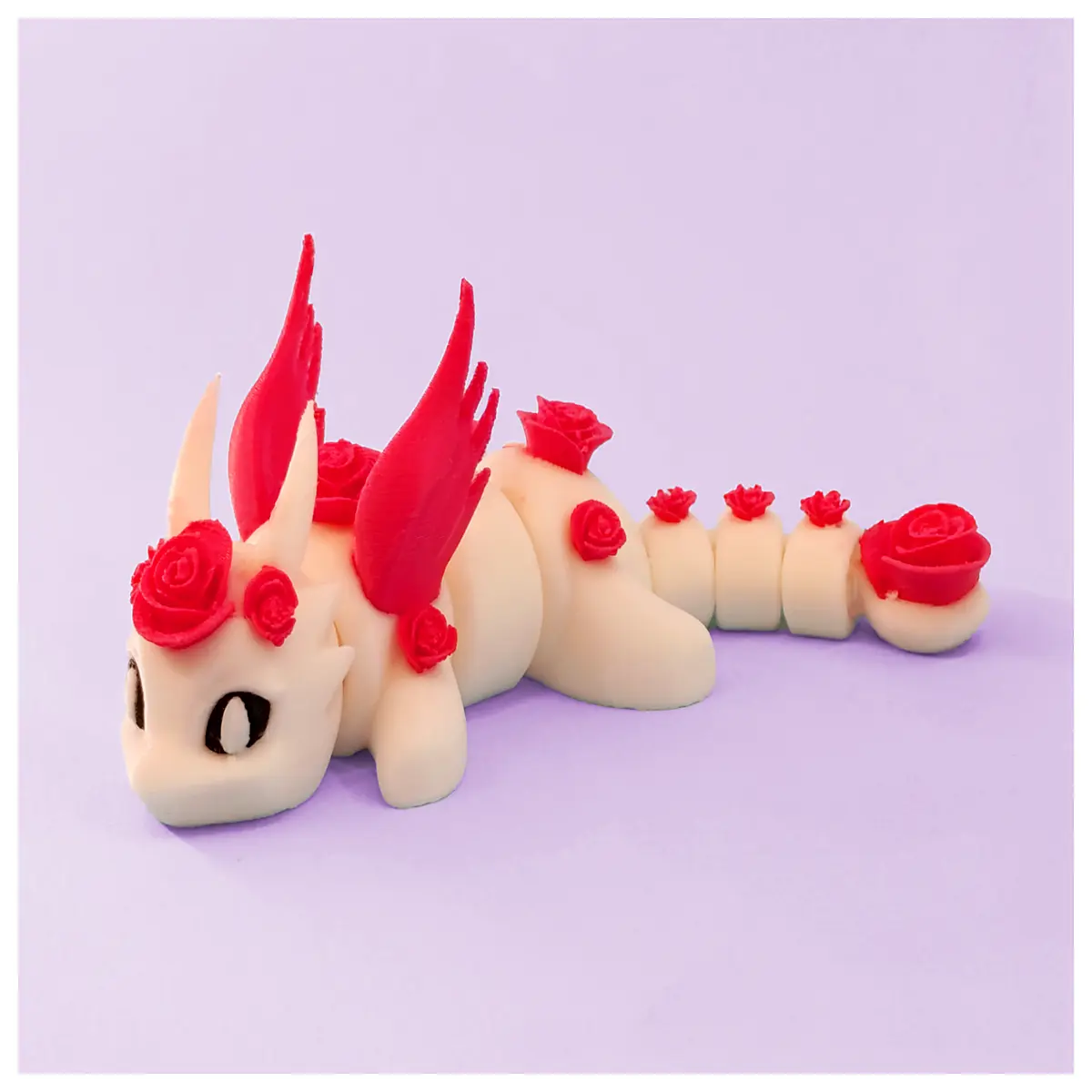 Moving Joint Rose Dragon Toy Cute Dragon Figurine Child Gift Pet Companion Realistic Dragon Roleplay Figure Dragon Accessory Set