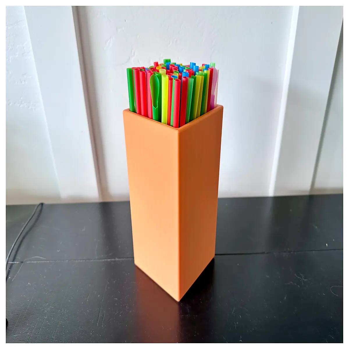 insulated straw holder case with lid for reusable metal straws travel portable cleaning brush storage container
