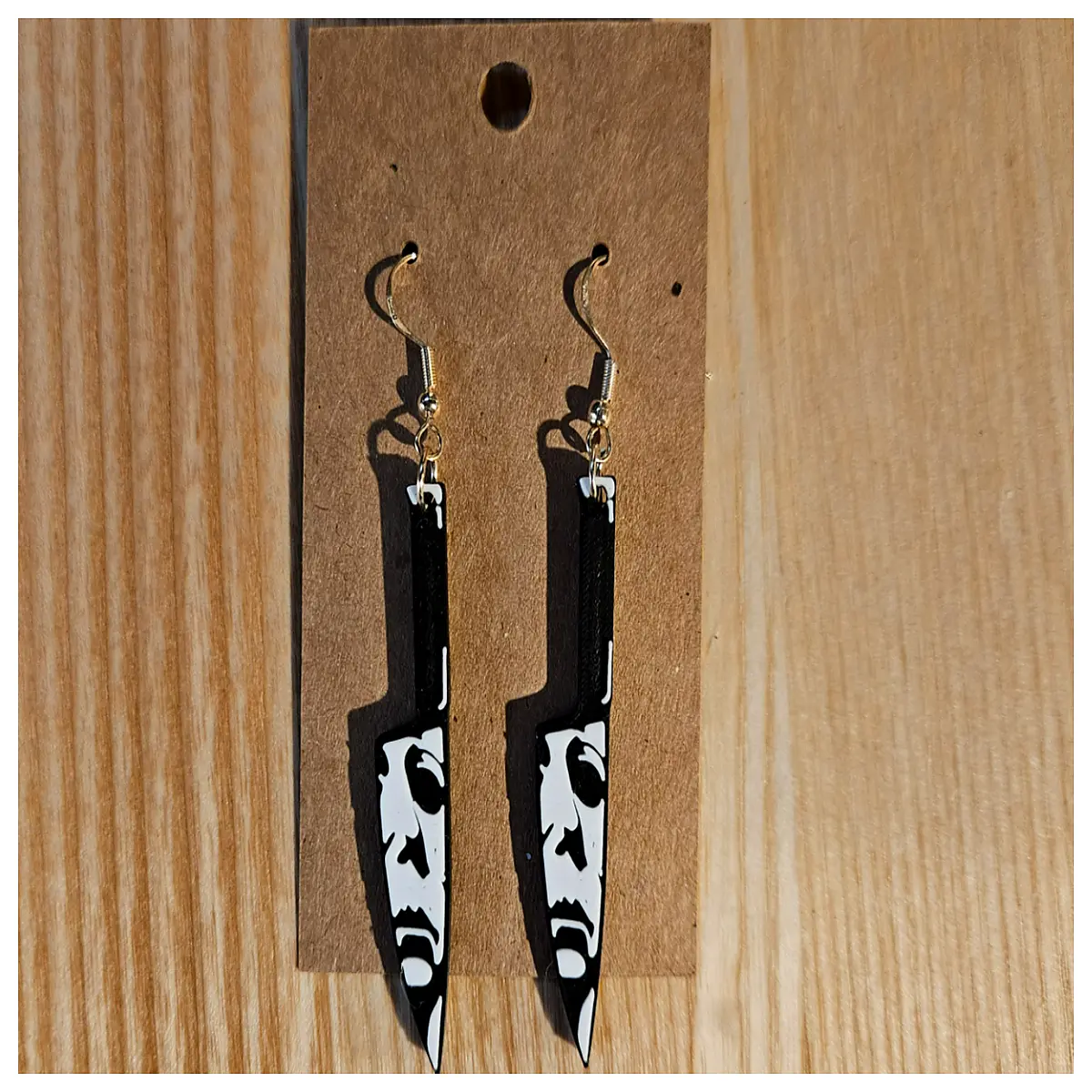 Horror Earrings Assassin s Blade Earrings Black Edge Dangle Earrings Gothic Earring Scary Earring Trendy Black Drop Earrings