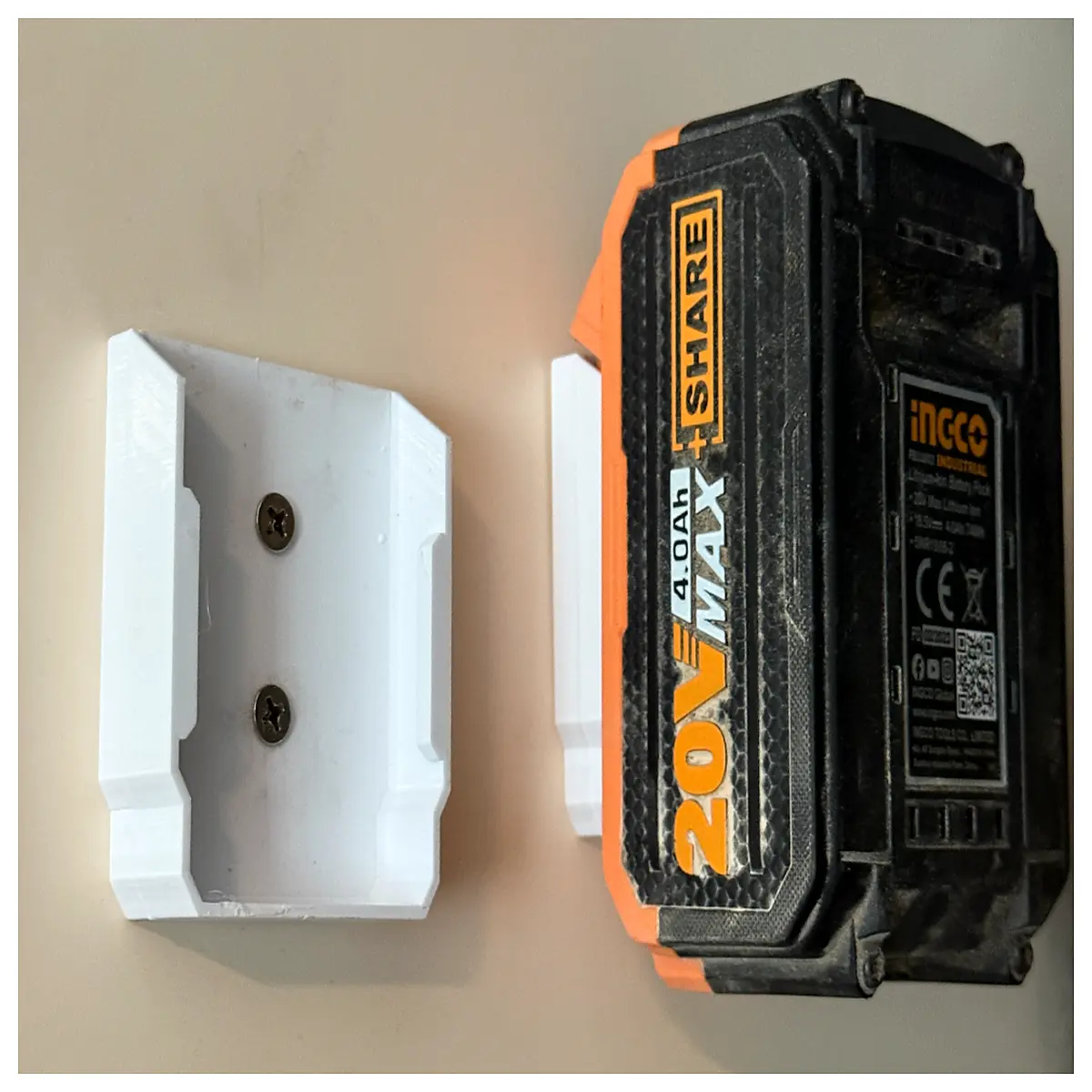 ingco battery wall mount holder organizer storage rack for power tools charging station
