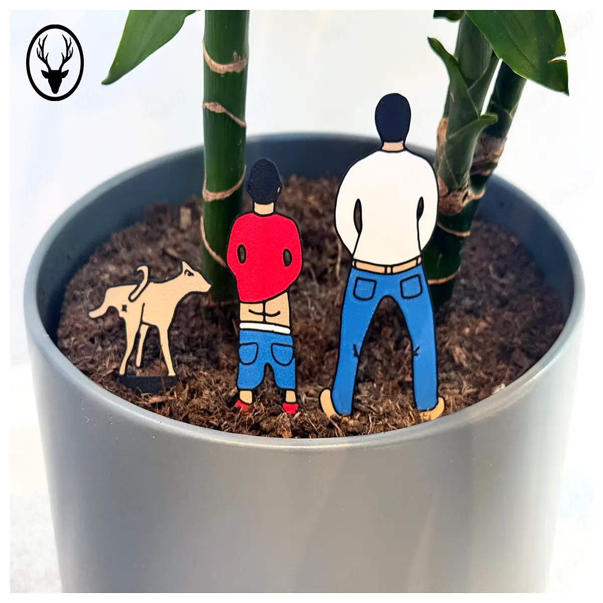 pee watering can holder for garden plant care
