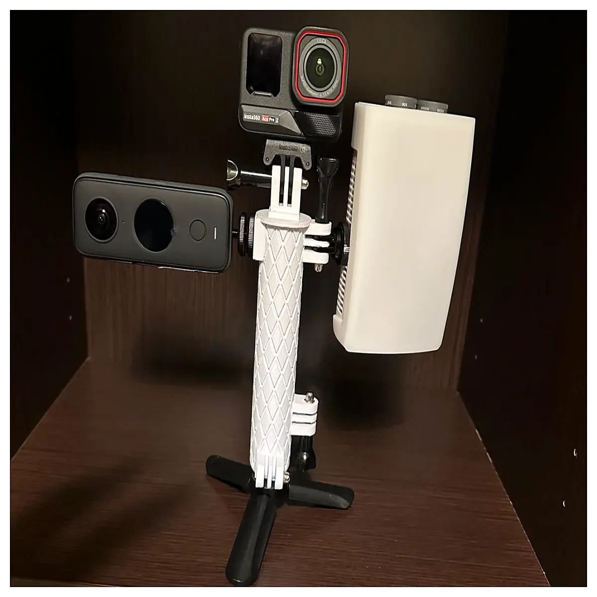 universal camera grip handle with hot shoe mount for smartphone video recording stabilizer support