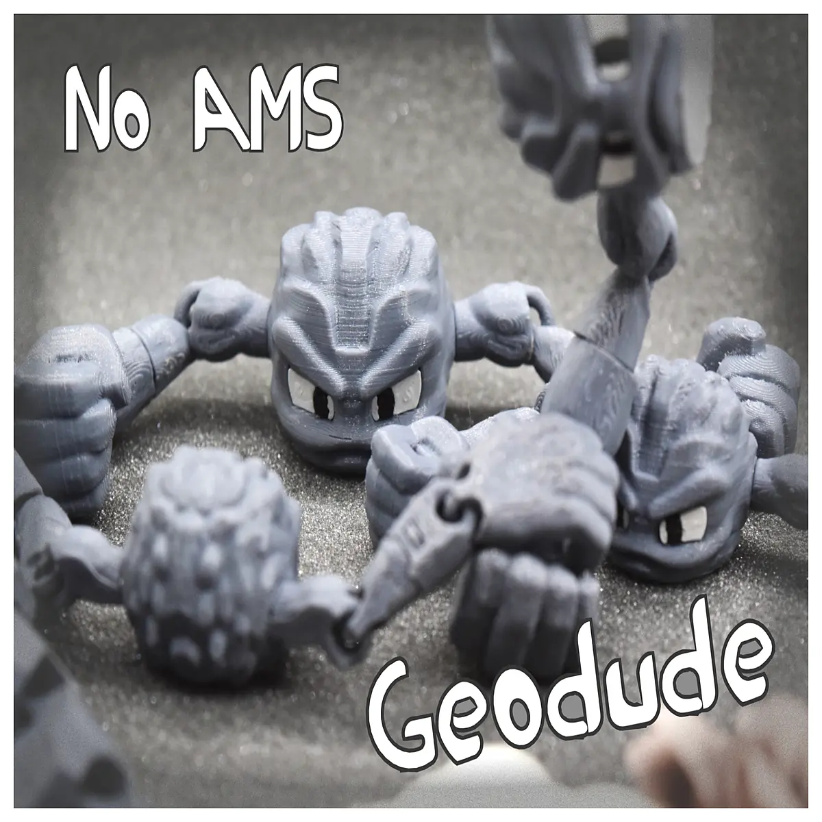 geodude action figure collectible toy movable joints rock type go kids