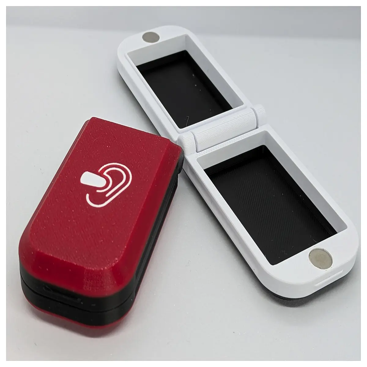 Compact Printer EDC Box with Magnetic Lid Portable Printer Accessory Case Magnetic Cover