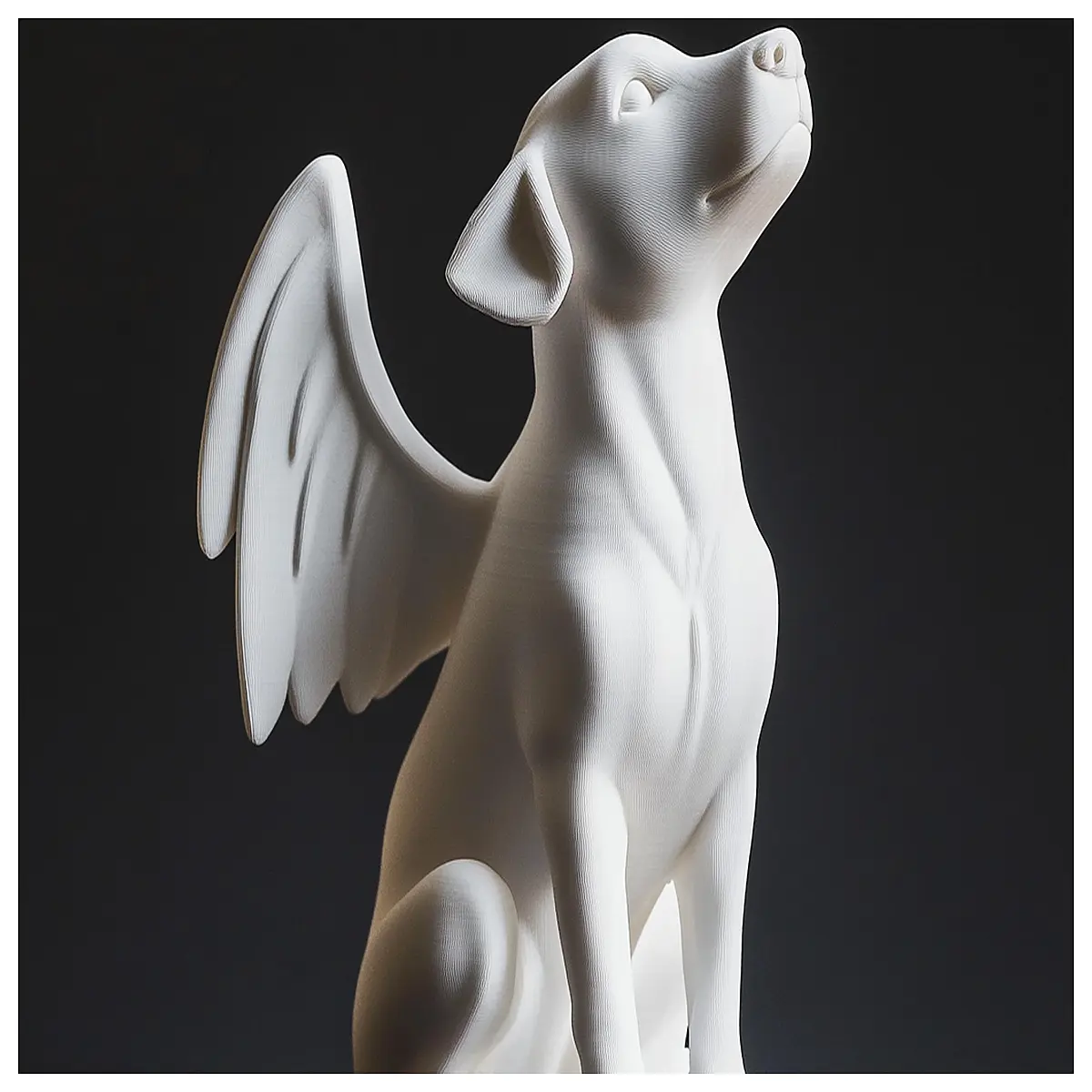 Angel Dog Memorial Statue Winged Pet Tribute Figurine Dog Gift Pet Memorial Dog Sculpture
