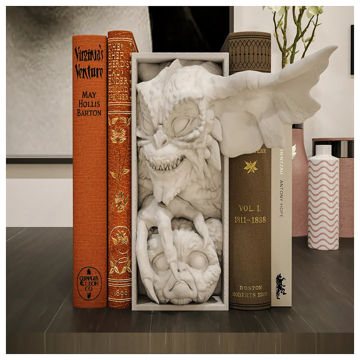 cute elf bookends for shelves whimsical fairy wall decor fantasy reading nook accessories magical kids room gifts sturdy metal book holders with woodl