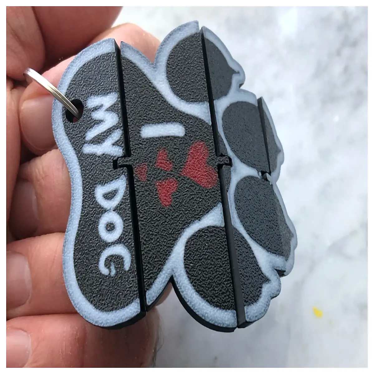 Flexible Dog Paw Keychain Fun Pet Charm Lucky Amulet Keychain Accessory Pet Gift Toy Part