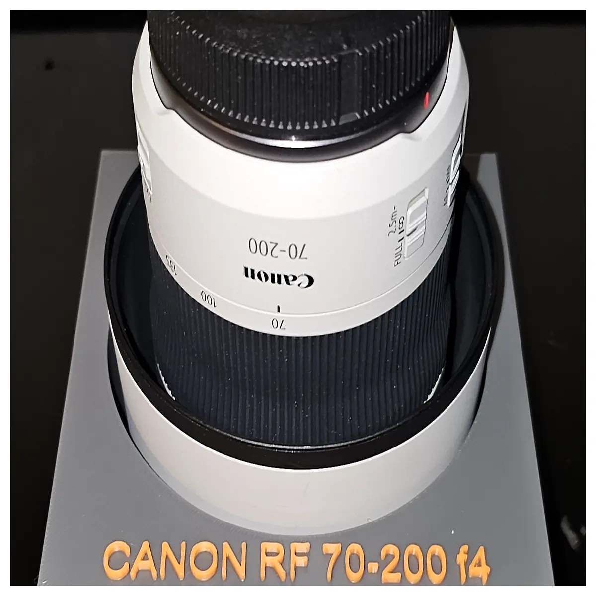 custom gridfinity baseplate organizer for rf 70 200mm f4 lens vertical storage modular box system