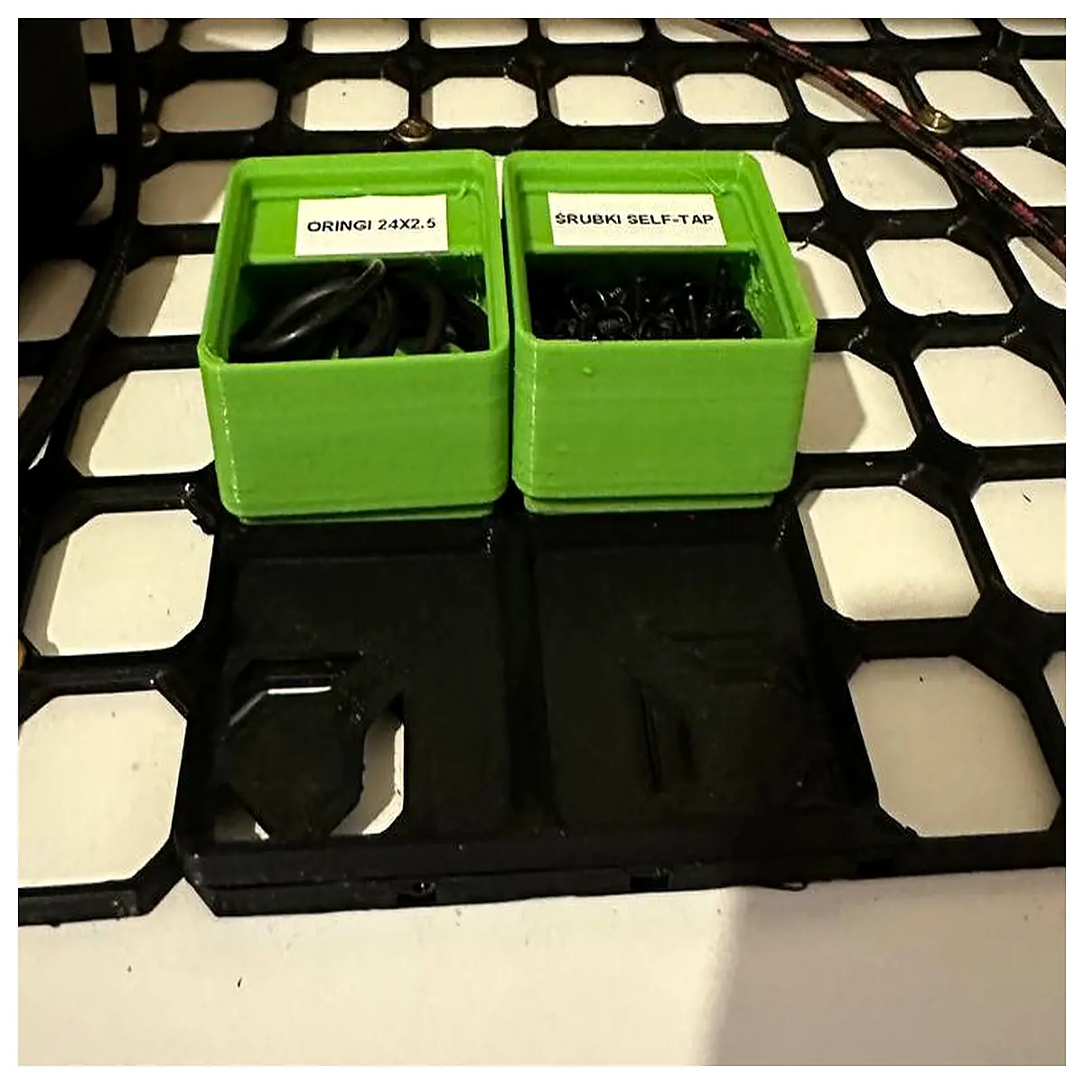 gridfinity compatible open grid adapter plate organizer storage system modular bins