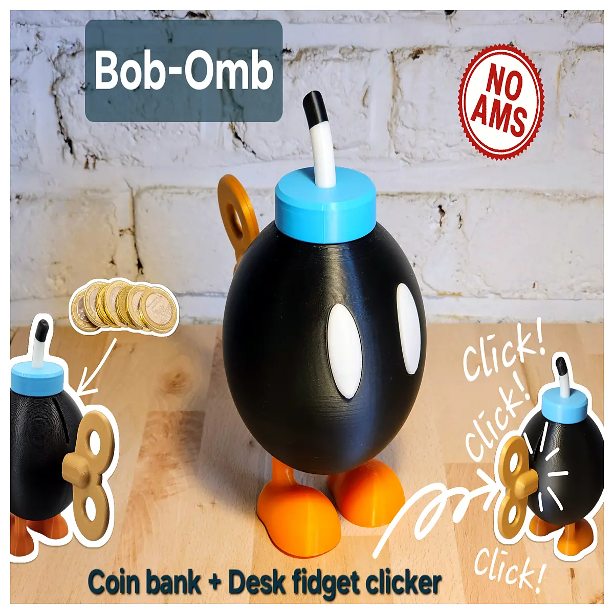 Kuka Bomb Piggy Bank Wind Up Mechanical Clock Savings Box Kids Birthday Gift Novelty Creative Toy