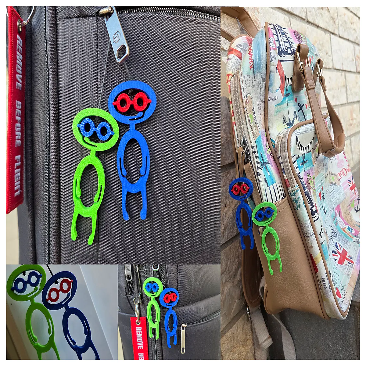 Alek Little Alien Backpack Charms Luggage Decorations Kids Toy Accessories Creative Cartoon Hanging Charms Baby Gift