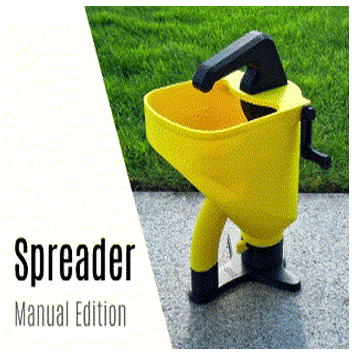 manual broadcast spreader for lawn fertilizer seed spreading garden tool