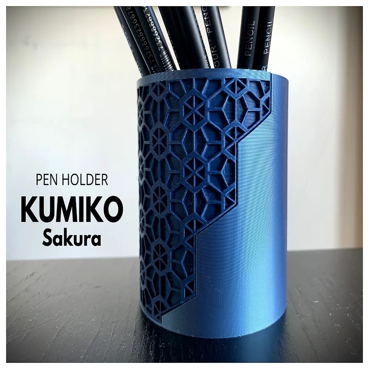 Japanese KUMIKO Cherry Blossom Pen Holder Desktop Organizer Creative Decoration Style Pen Holder Small Parts Storage