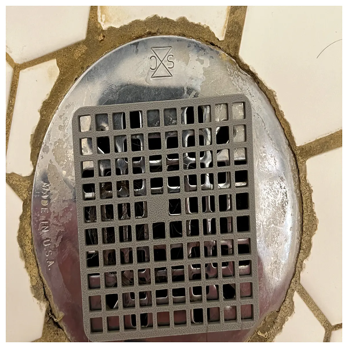 square metal hair catcher drain cover for shower floor rust proof stainless steel strainer insert to clogging and blockages