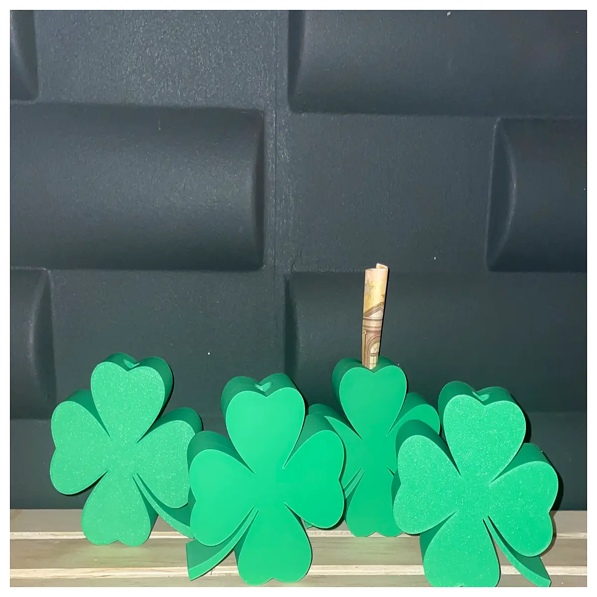 Leaf Shaped Lucky Charm Four Leaf Gift Decorative Ornament Desk Blessing Gift Idea Good