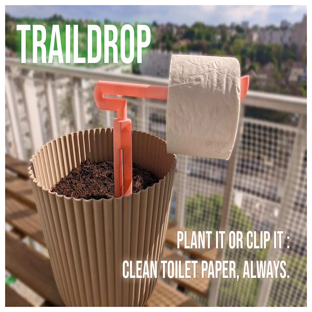 Portable Toilet Paper Holder Mobile Tissue Stand Desk or Furniture Mount Outdoor Travel Essential Tissue Holder Accessories