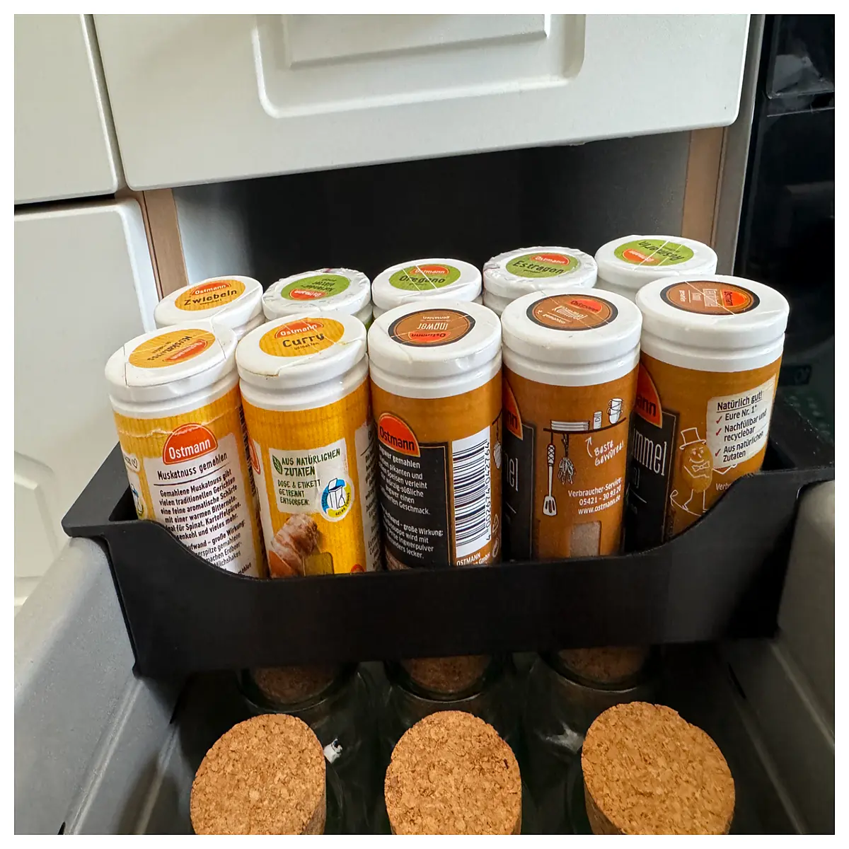 ALNO Drawer Spice Extension Kitchen Spice Rack Drawer Organizer Spice Compartments Food Storage