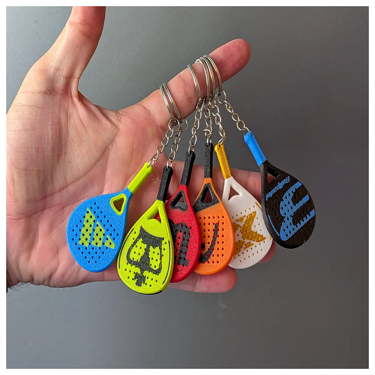Surf Paddle Ball Keychain 6 Designs Surfing Accessories Cricket Memorabilia Keychain Charms Paddle Decoration