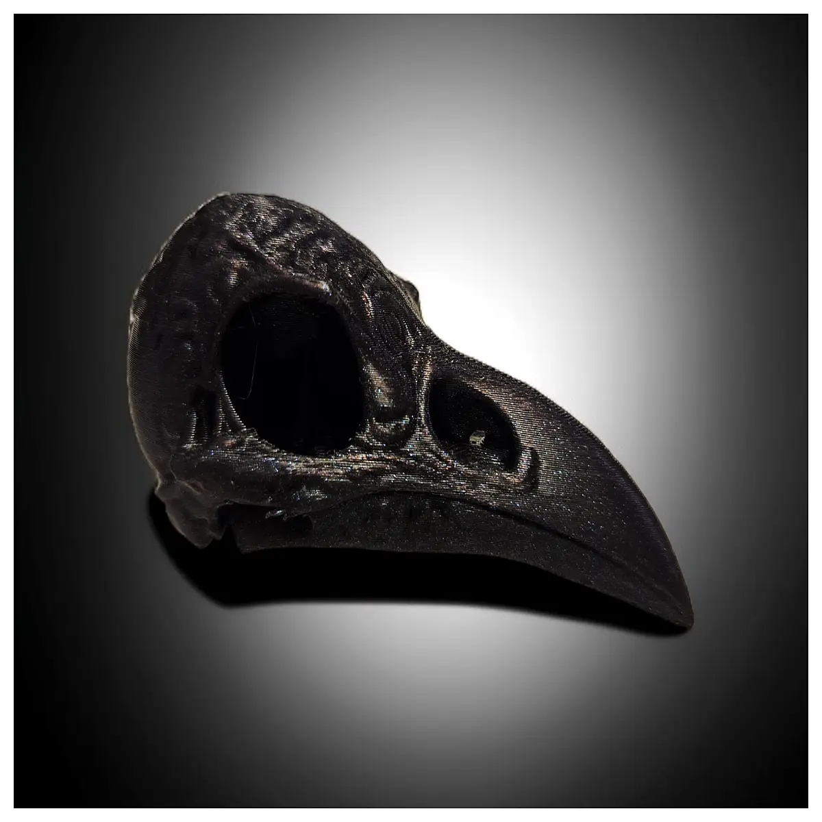Elegant Crow Skull Intricate Carving Bird Specimen Decor Collection Item Skull Model Art Sculpture