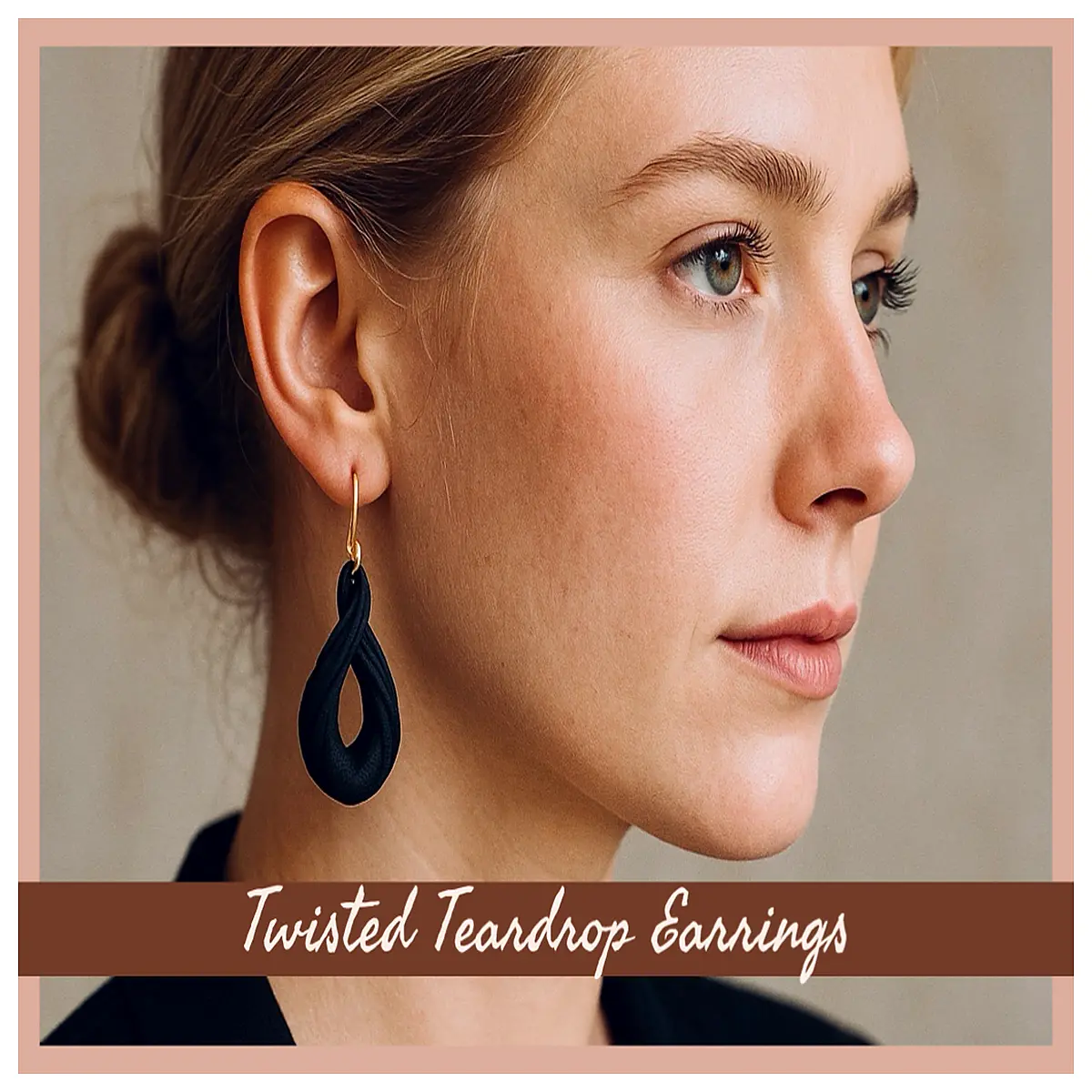 twisted teardrop earrings gold silver dangle drop jewelry for women