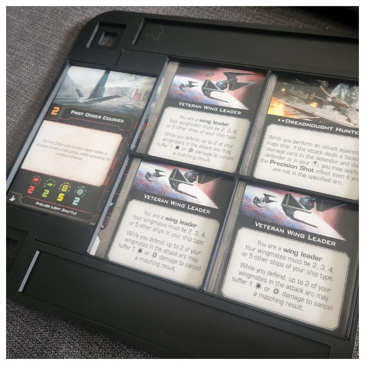 X Wing Fighter Card Storage Box Game Collectible Card Organizer Flight Card Holder Accessory Set