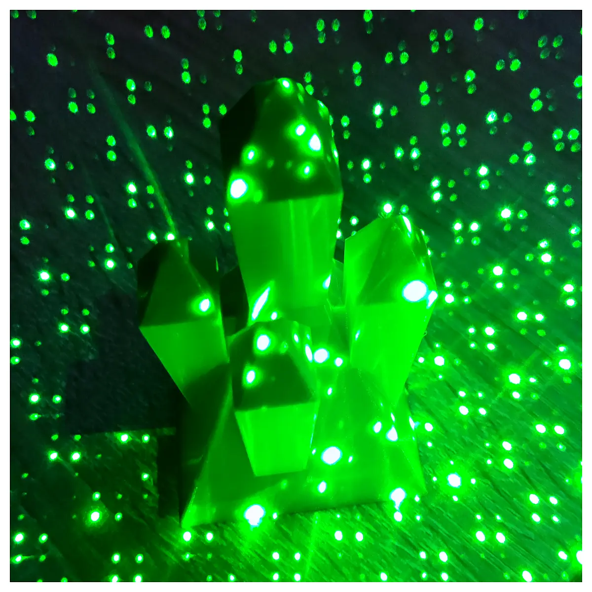 Crystal Hollow Decorative Lighting Art Ornament Desk Night Creative Gift Indoor Decor Air Purification