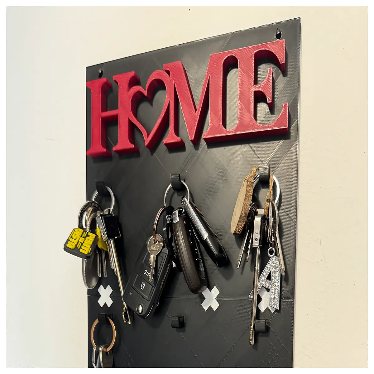 Adjustable Wall Mounted Key Rack Key Holder Organizer Hooks Storage Solution Modern Home Decor Kitchen Bedroom Accessory