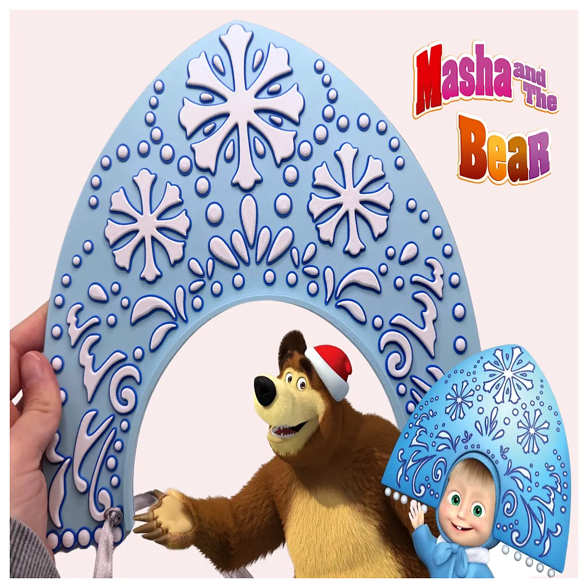 Kokoshnik Headpiece Mashe Bear Russian Traditional Ornament Children s Festival Gift Girls Headwear Traditional Costume Accessories