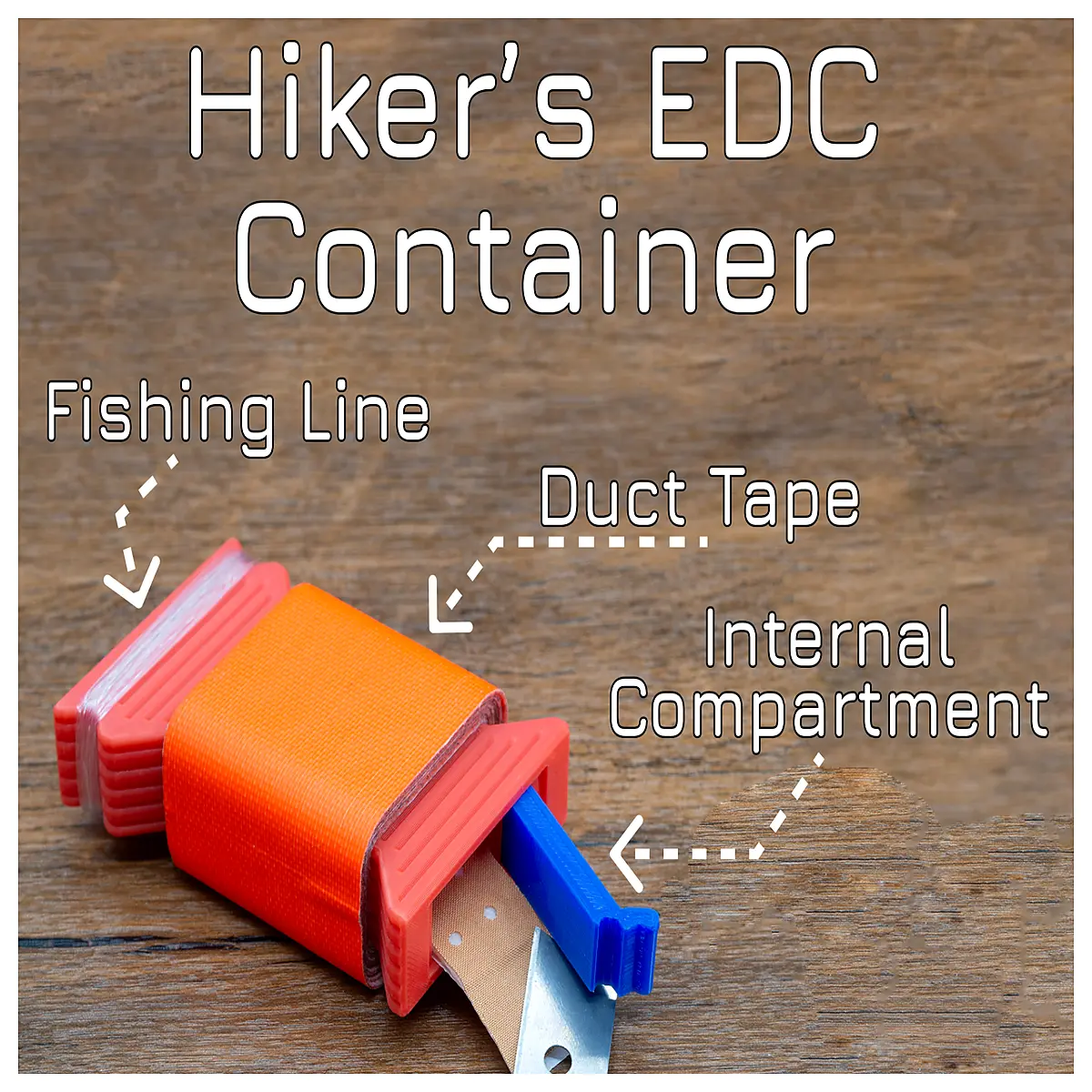 Hiking EDC Storage Box Emergency for Backpacking Outdoor Adventure Gear Hiking Accessories Travel Organizer Exploration Tools