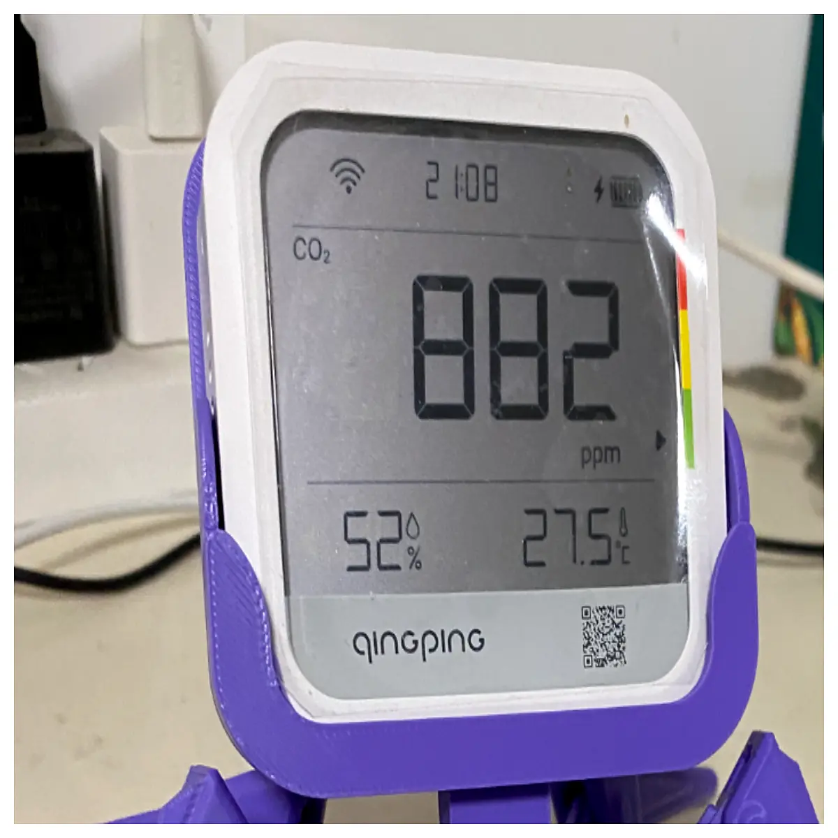 Qingping CO2 Monitor Bracket Only Bracket No Base Hidden Wiring Installation Accessory Device Bracket Sensor Support