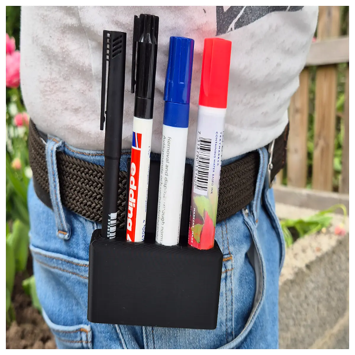 belt clip marker holder for sharpie art supplies organizer