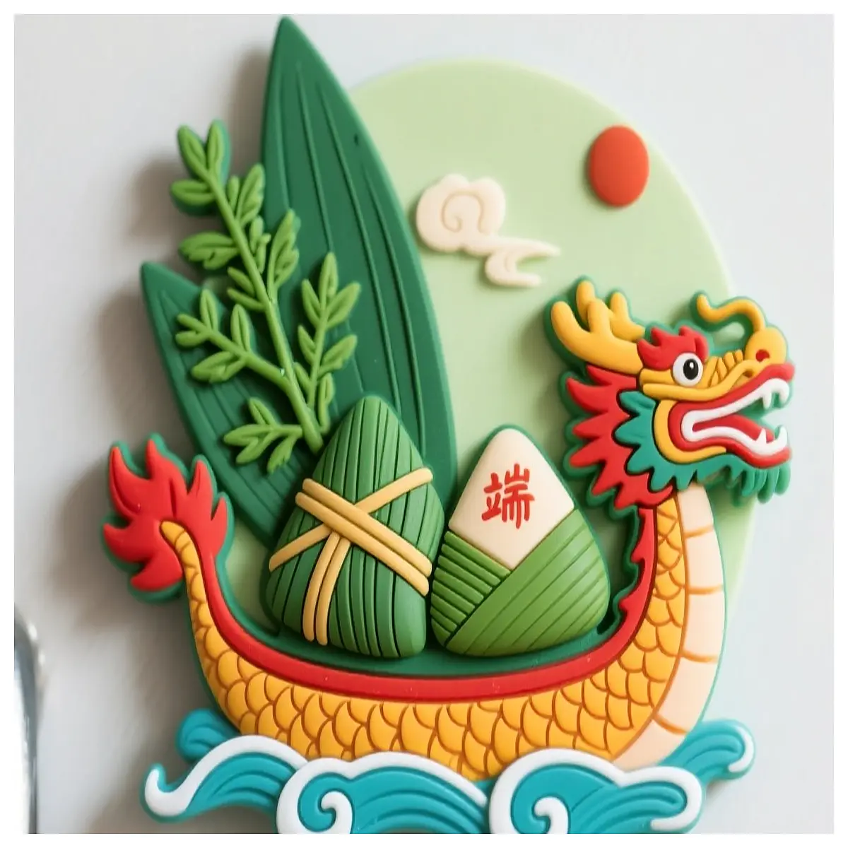 Dragon Boat Festival Stickers Dragon Design Boat Race Decoration Festival Gift Fridge Decal Holiday Commemorative Item