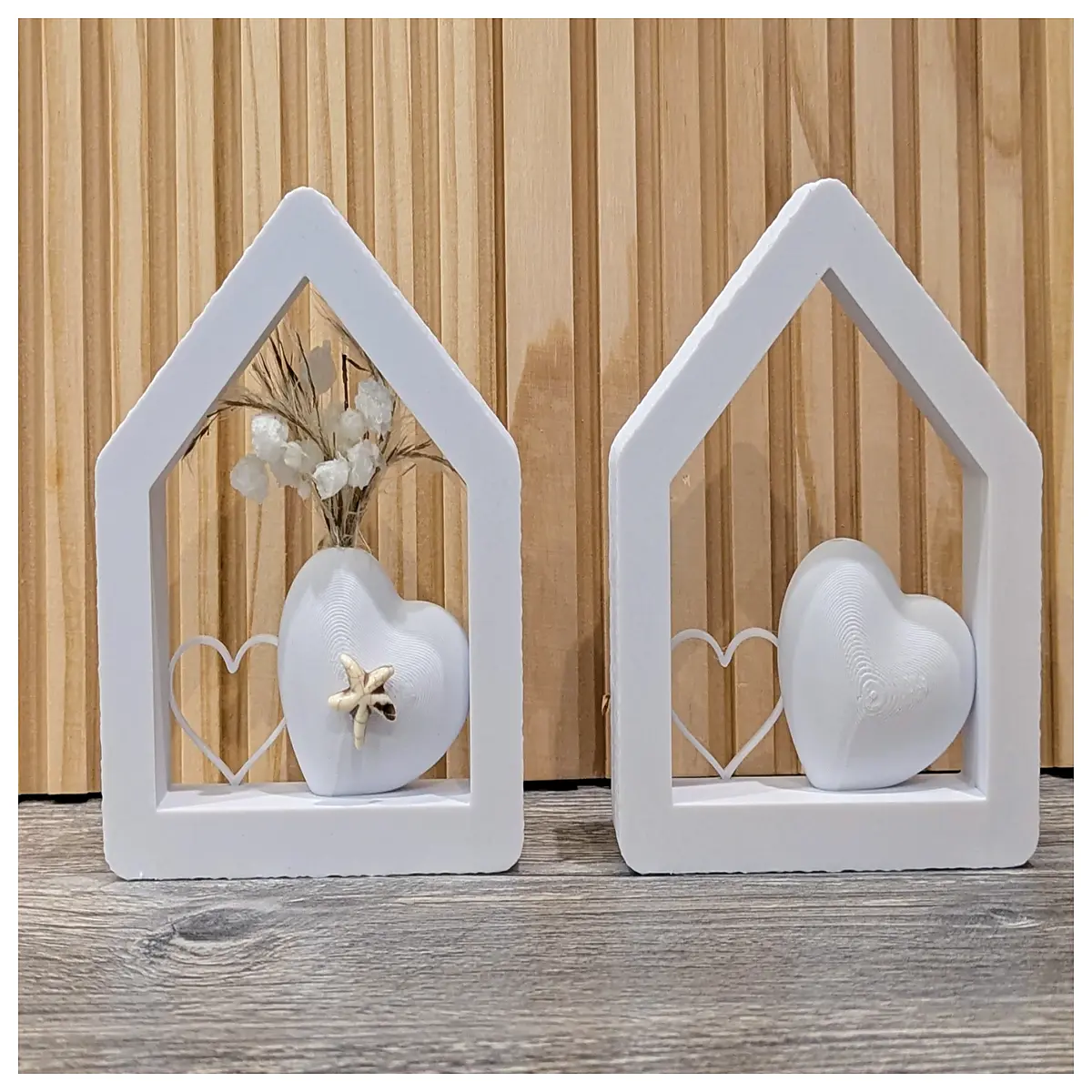 Shaped Flower Vase Nook Decorative Shelf Couples Home Decor DIY Craft Romantic Atmosphere