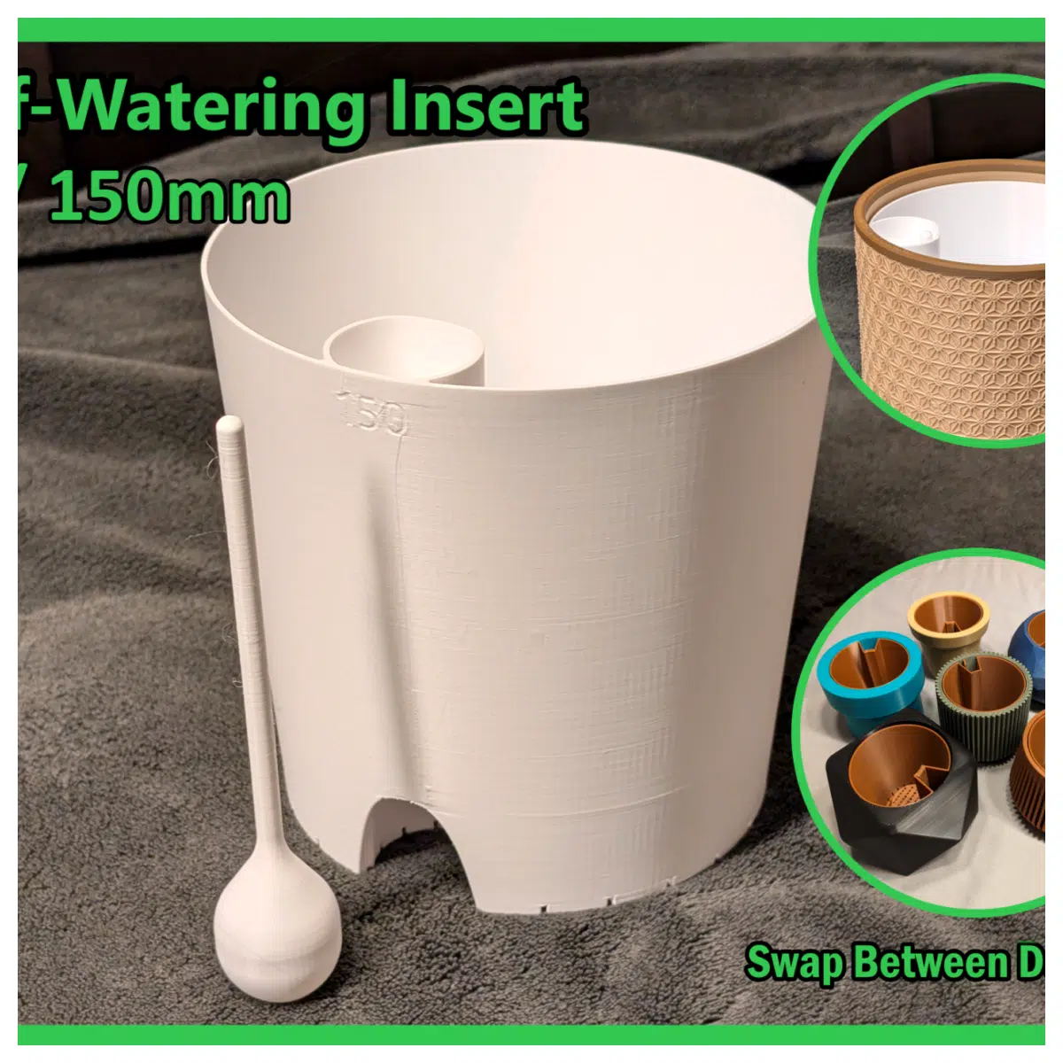 6 Inch 150mm Self Watering Planter Insert Automatic Watering Pot Planter Accessories Garden Supplies