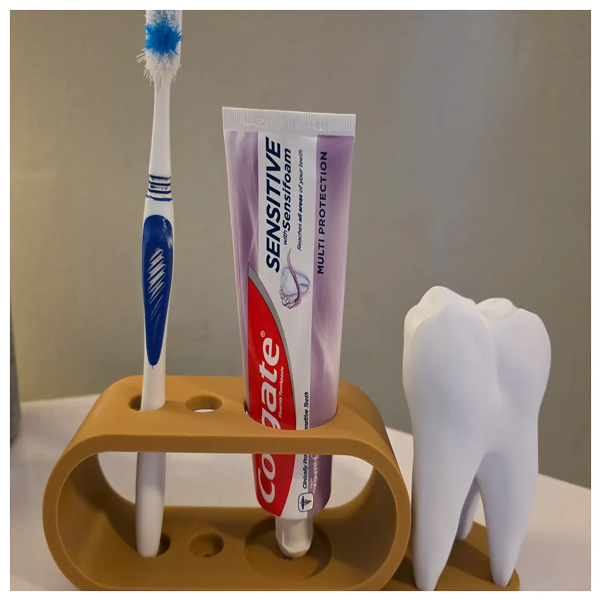 Toothbrush Holder Organizer with Toothpaste Bathroom Shelf for Brushes Toothpaste Dental Care