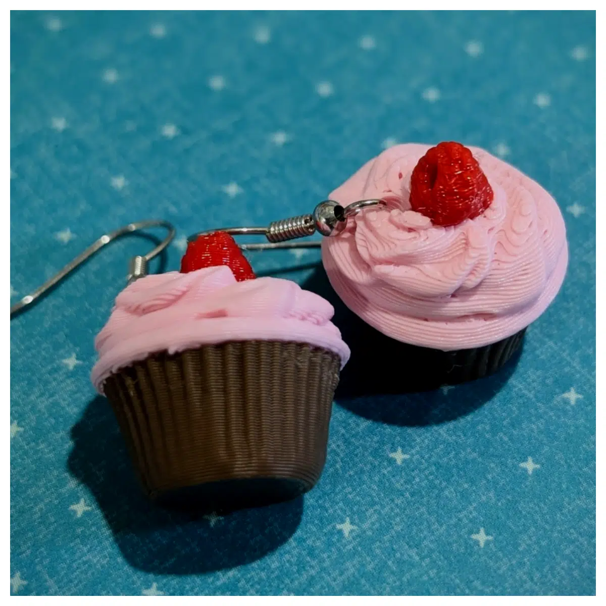 Raspberry Cupcake Earrings Sweet Berry Earrings Women s Cute Small Earrings Girl s Miniature Earrings Raspberry Flavor Accessory