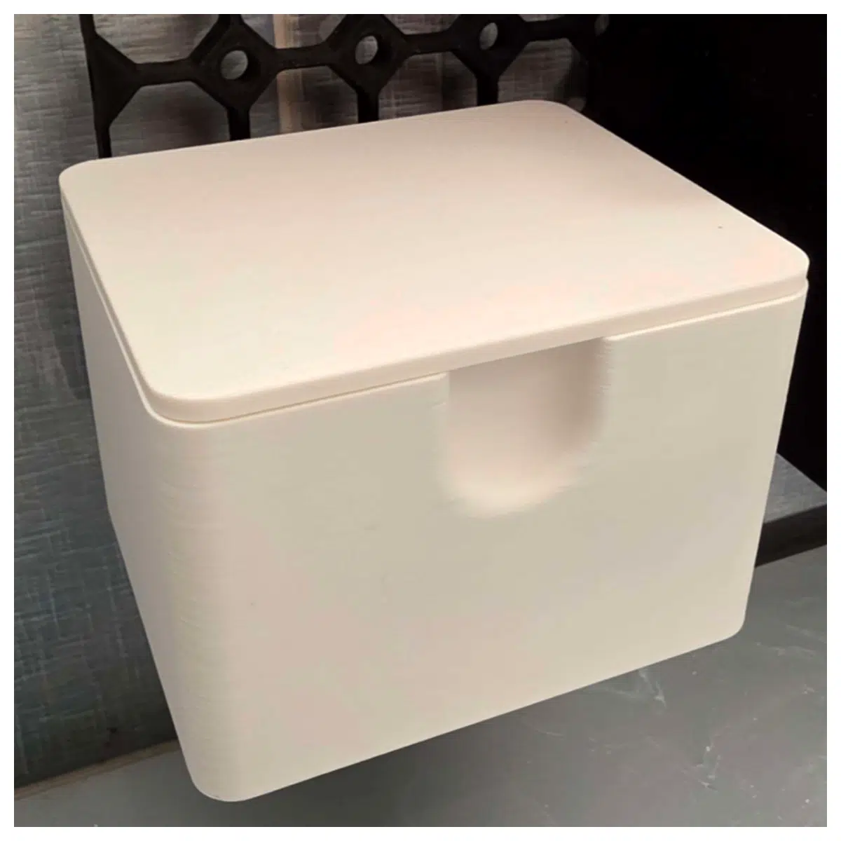 multi slot cotton swab organizer box with divider panels for bathroom vanity storage