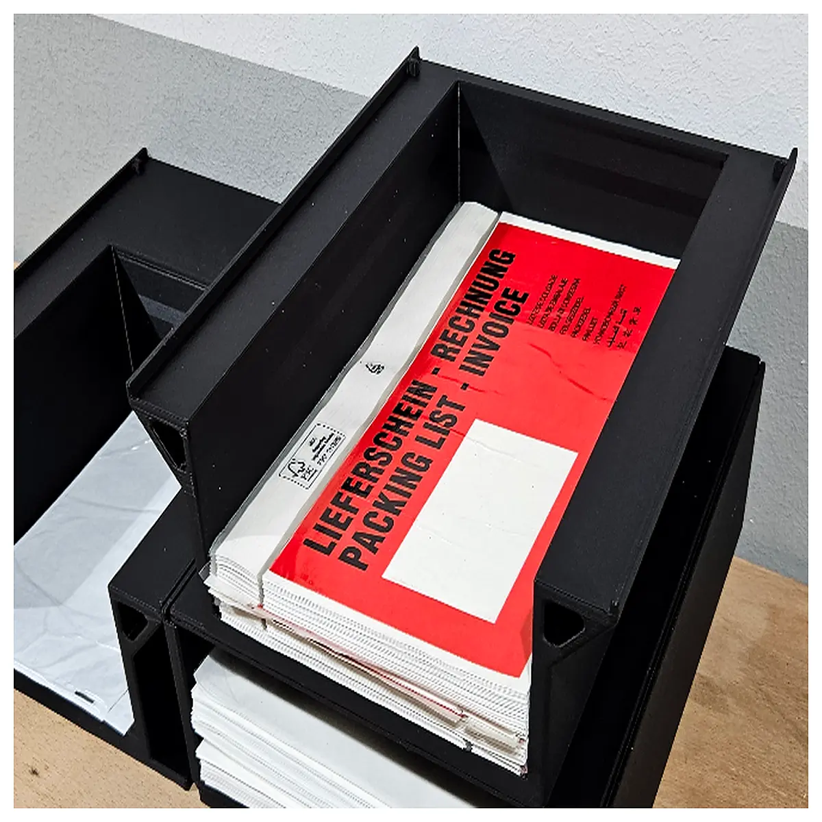 Invoice Organizer Box Stackable Filing Storage Box Bills Organizer Office Supplies Portable