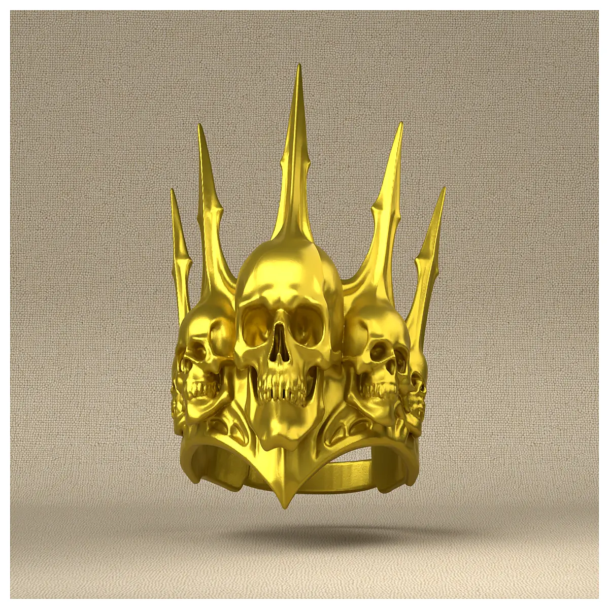 Dark Lord Skull Crown Gothic Skeleton Crown Cosplay Roleplay Prop Halloween Costume Accessory Dark Theme Black Decoration Battle Armor Roleplay Gear
