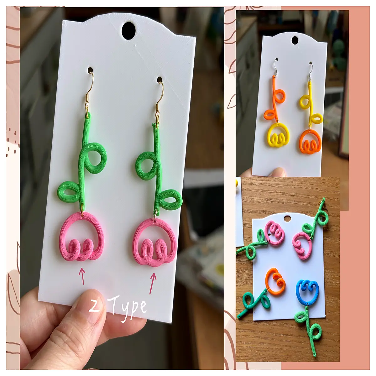 Dopamine Flower Earrings Girlcore Earring Sweet Cute Teen Gift Elegant Accessories Fashion Trend