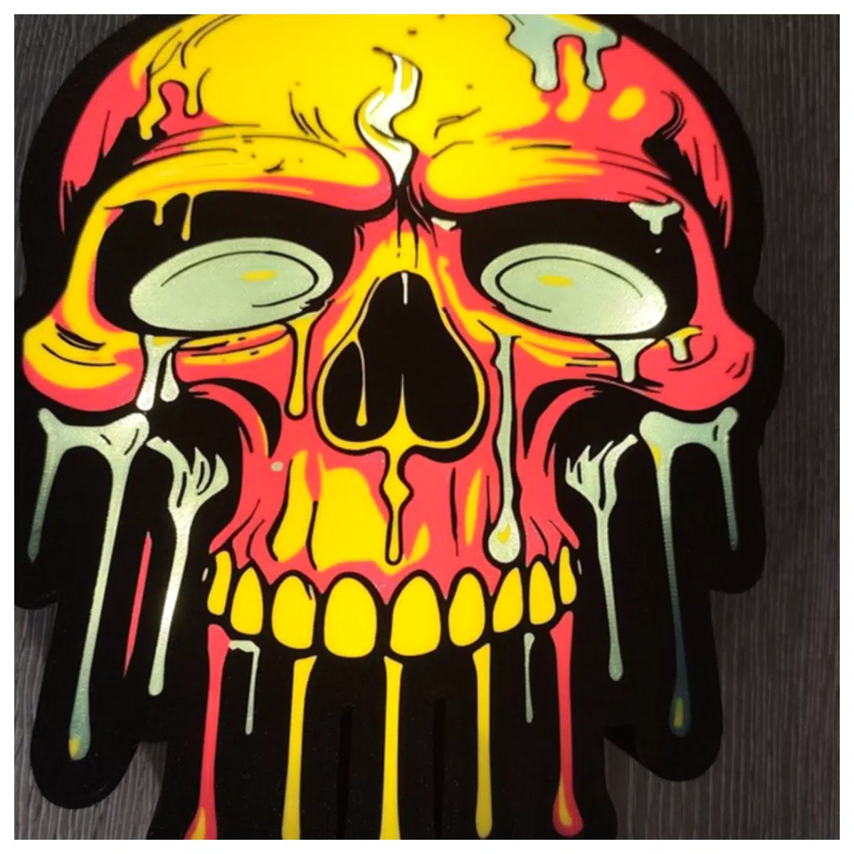 horror wall decor glowing skull with blood dripping effect night for haunted house party spooky room aesthetic