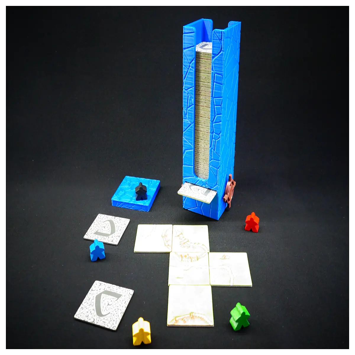 Kakanson Woven Tile Tower Model Building Miniature Architecture Desktop Decoration Kids Educational Toys Assembly Model