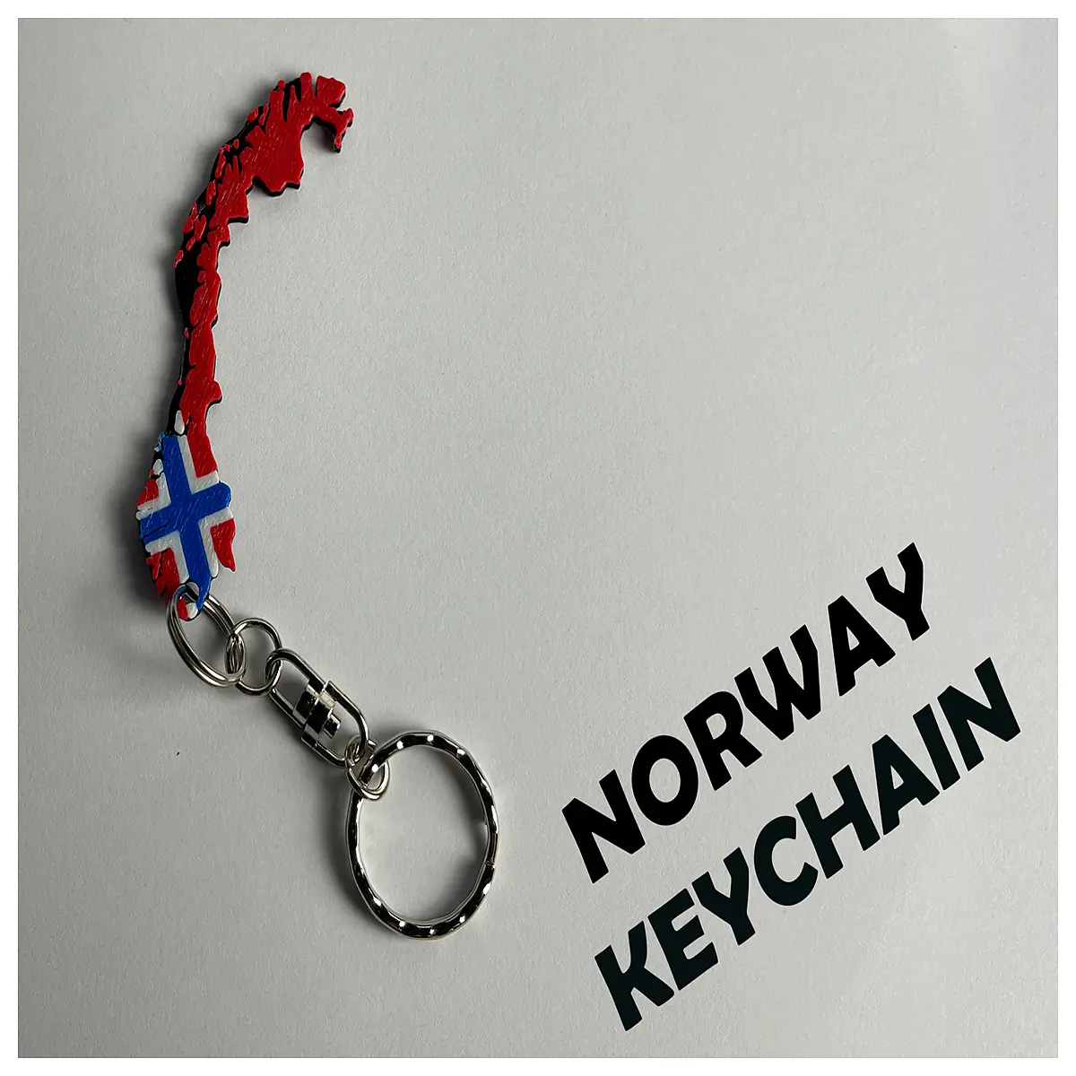 Norway Keychain Scandinavian Silhouette Charm Keyring Car Decoration Travel Gift Souvenir