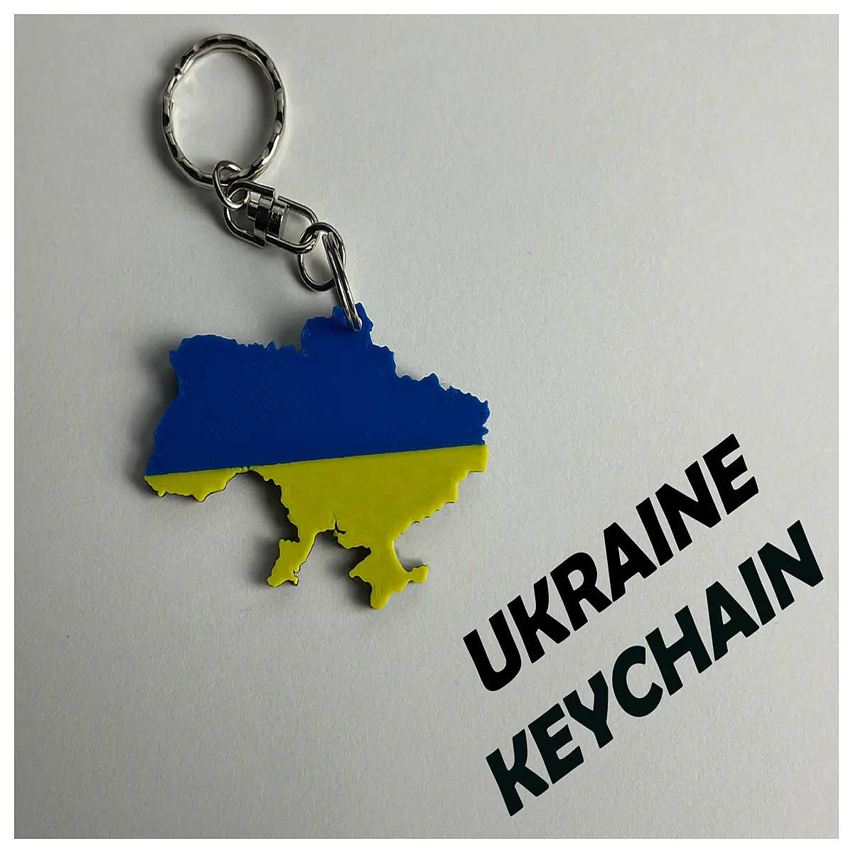 Ukraine Keychain Patriotic Silhouette Gift National Charm Keyring Car Decoration Memorial Collectible