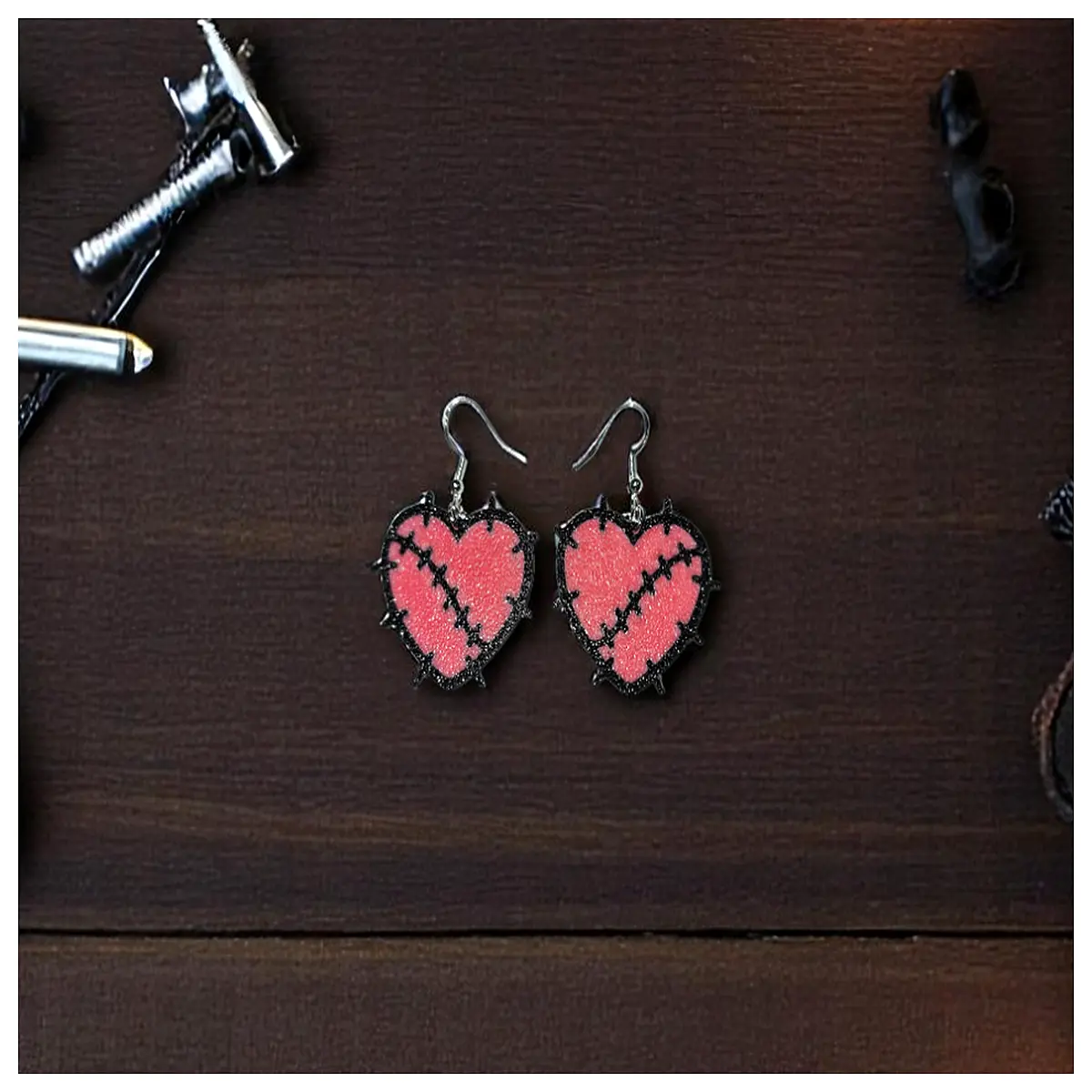 Frankenstein Earring Gothic Jewelry Earrings Black Studs Retro Accessory Romantic Scene Character