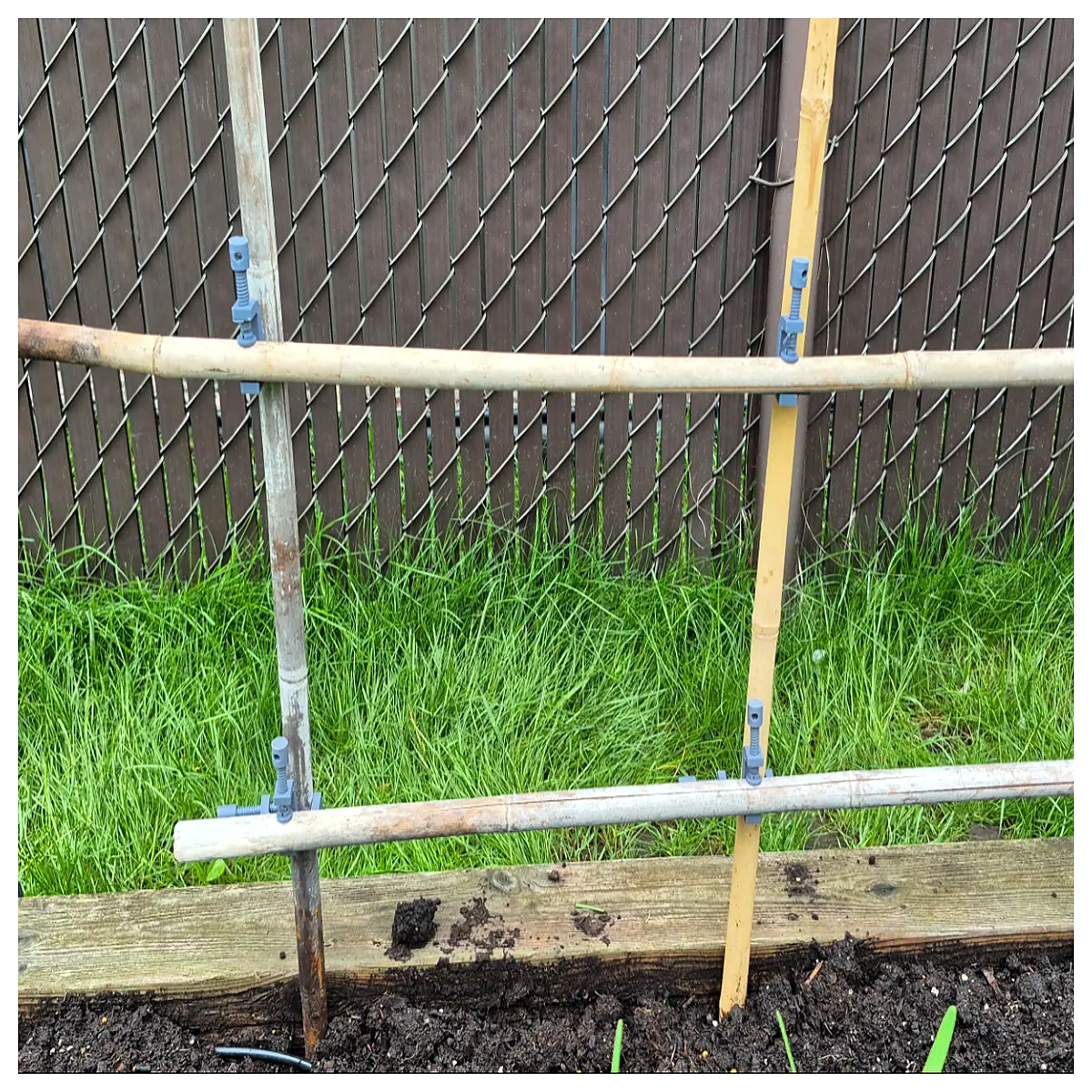 Adjustable Stake Clamp Supports Secures Posts Garden Construction Yard Decor Accessories Stake Support
