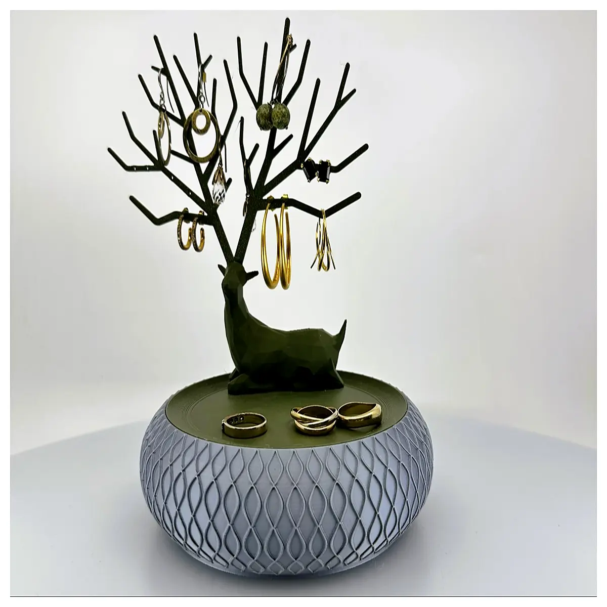 Jewelry Box Curved Design Storage Box for Accessories Gift Box Decoration Organizer Patterned