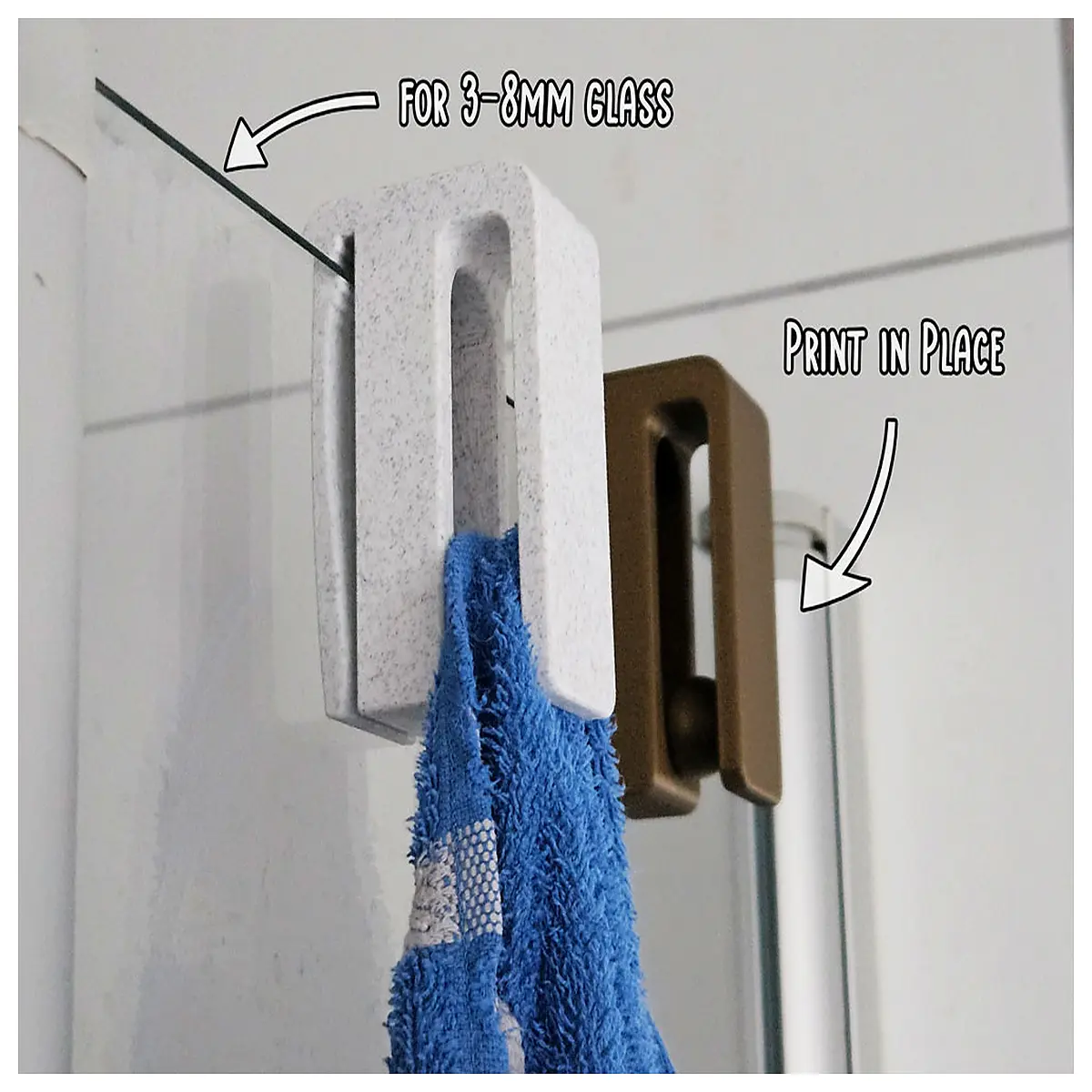 Shower Door Tension Caddy Bathroom Hook for Towels Shower Curtain Hook Shower Accessories Towel Storage Solutions