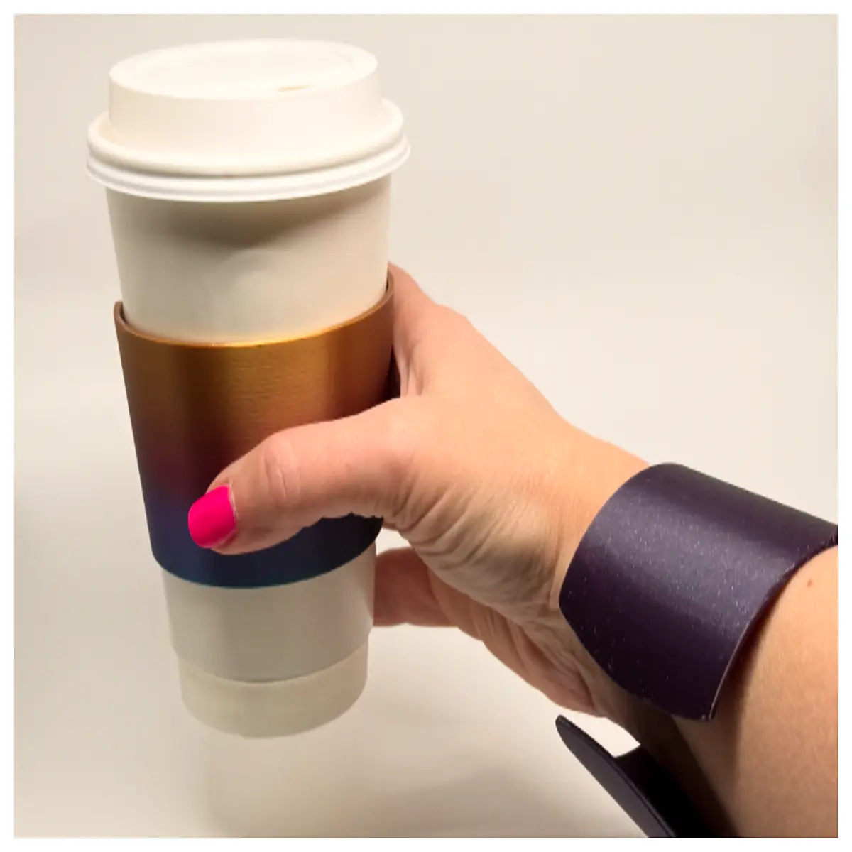 Cappuccino Sleeve Wearable Coffee Cuff Bracelet Warm Hand Accessory Coffee Lover Gift Stylish Arm Warmer
